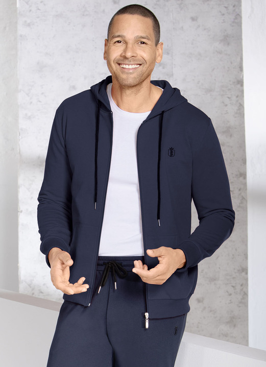 Freizeitanzüge - Kapuzenjacke in 5 Farben Freizeitanzüge - Kapuzenjacke in 5 Farben, in Größe 3XL (64/66) bis XXL (60/62), in Farbe MARINE