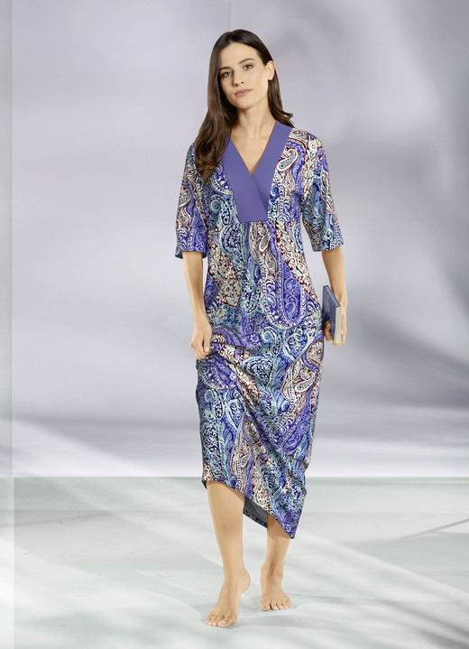 - Kaftan in Premium Qualität, in Größe 038 bis 062, in Farbe BLAU-LILA-BUNT