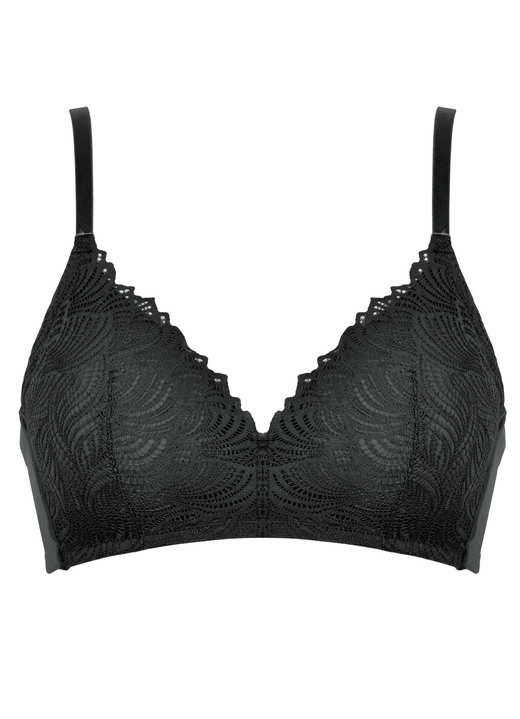 - Zauberhafter Naturana BH mit weich gepolsterten Cups, in Größe 075 bis 095, in Cup B, in Farbe SCHWARZ Ansicht 2
