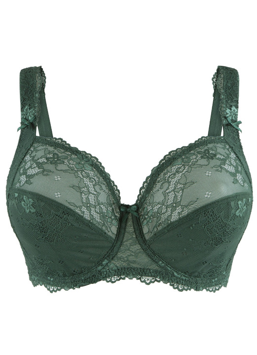 Soft-BH - LingaDore Bügel-BH mit zarter Elastikspitze Ansicht 8 Soft-BH - LingaDore Bügel-BH mit zarter Elastikspitze, in Größe 075 bis 105, in Cup F, in Farbe DUNKELGRÜN Ansicht 8