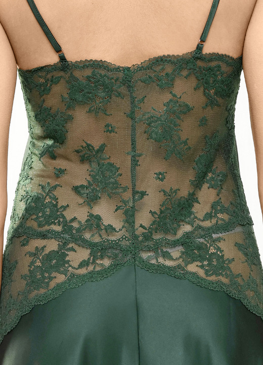 Nachthemden Kurzarm - Traumhaftes LingaDore Negligé mit floraler Elastikspitze Ansicht 3 Nachthemden Kurzarm - Traumhaftes LingaDore Negligé mit floraler Elastikspitze, in Größe 3XL (46) bis XXL (44), in Farbe DUNKELGRÜN Ansicht 3