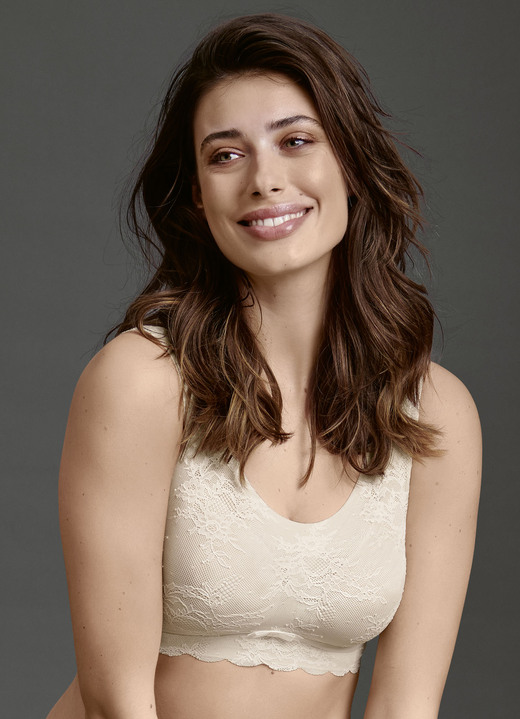 Soft-BH - Superbequemer Anita BH aus elastischer Spitze Ansicht 2 Soft-BH - Superbequemer Anita BH aus elastischer Spitze, in Größe L bis XL, in Farbe SEKT Ansicht 2