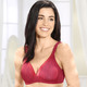 - Naturana BH mit vorgeformten Cups, in Größe 075 bis 095, in Cup A, in Farbe ROT-BORDEAUX – Farbe ROT-BORDEAUX – Ansicht 1