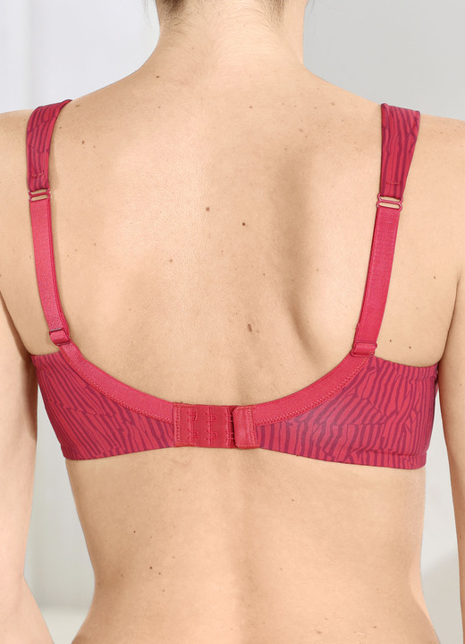 - Naturana BH mit vorgeformten Cups, in Größe 075 bis 095, in Cup A, in Farbe ROT-BORDEAUX Ansicht 4
