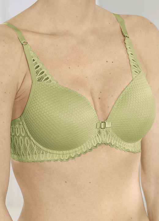 Damen - Triumph-Aura Spotlight Bügel-BH mit Elastikspitze, in Größe 070 bis 090, in Cup A, in Farbe PISTAZIE Ansicht 1