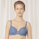 - Triumph Amourette-Bügel-BH mit elastischer Spitze, in Größe 075 bis 095, in Cup A, in Farbe INDIGOBLAU – Farbe INDIGOBLAU – Ansicht 1