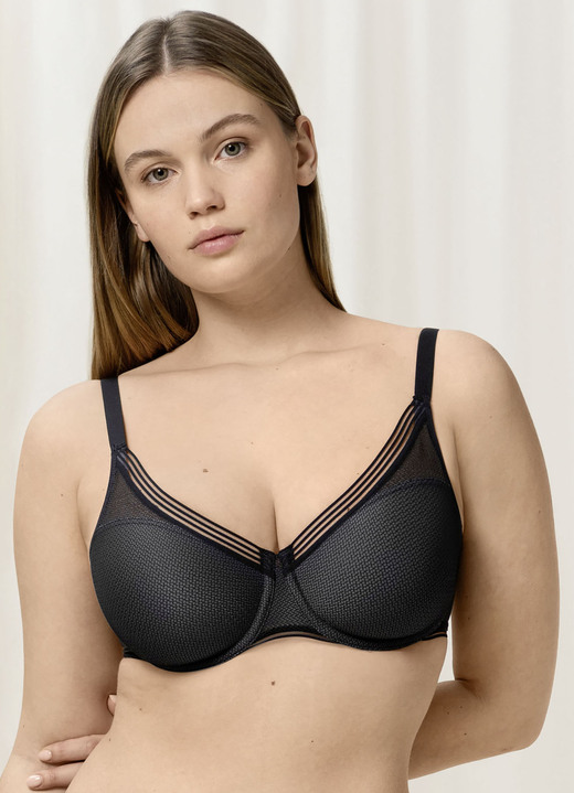 Bügel-BH - Triumph Infinite Sensation-Minimizer-Bügel-BH mit vorgeformten Cups, in Größe 075 bis 095, in Cup G, in Farbe SCHWARZ Ansicht 2