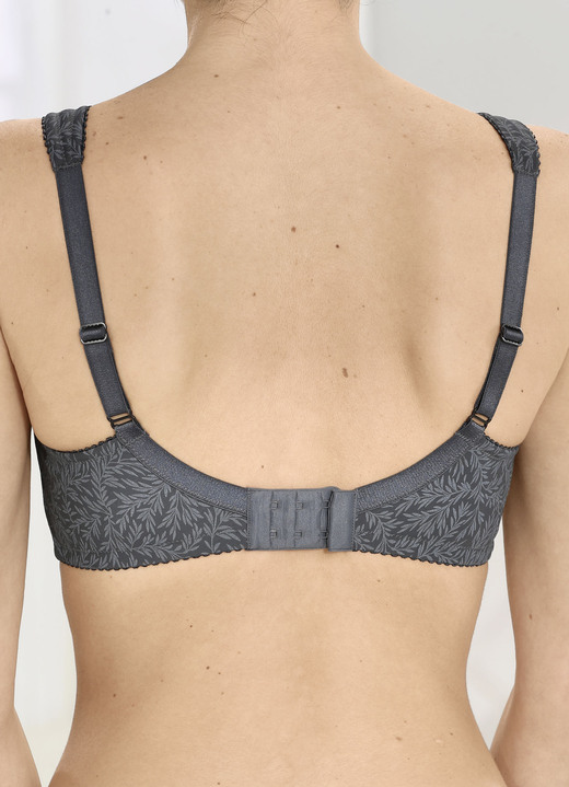 Soft-BH - Format BH mit Floraldessin, in Größe 080 bis 105, in Cup E, in Farbe ANTHRAZIT Ansicht 2
