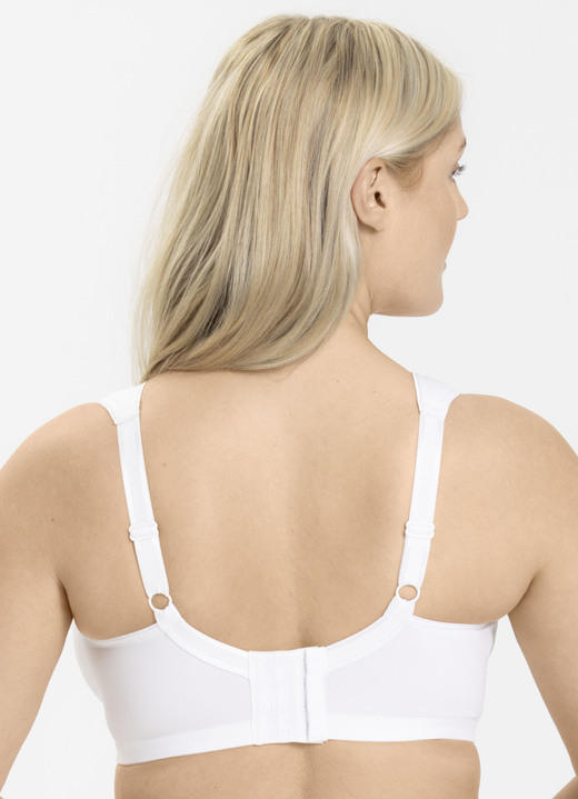 Soft-BH - Miss Mary BH mit Elastikspitze, in Größe 075 bis 105, in Cup D, in Farbe WEISS Ansicht 3