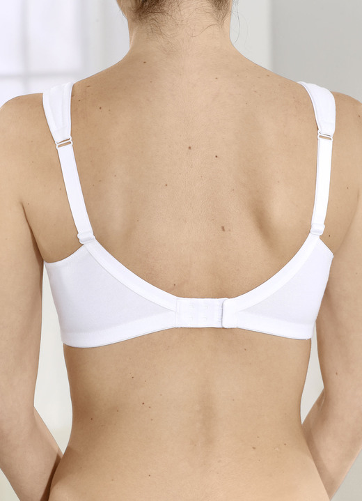Soft-BH - Speidel Zweierpack BH mit vorgeformten Cups Ansicht 2 Soft-BH - Speidel Zweierpack BH mit vorgeformten Cups, in Größe 080 bis 115, in Cup B, in Farbe WEISS Ansicht 2