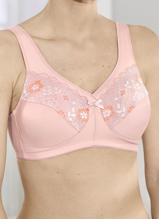 Soft-BH - BH mit farbharmonischer Elastikspitze, in Größe 080 bis 105, in Cup D, in Farbe ALTROSA Ansicht 1