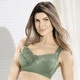 BH mit Spitze - Miss Mary BH mit Elastikspitzeneinsätzen, in Größe 080 bis 115, in Cup C, in Farbe WEISS – Farbe GRÜN – Ansicht 1