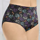 - Viererpack Slips mit buntem Druckdessin, in Größe 038 bis 054, in Farbe SCHWARZ-LILA-BUNT – Farbe SCHWARZ-LILA-BUNT – Ansicht 1
