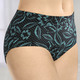 Slips - Viererpack Slips mit hübschem Druckdessin, in Größe 038 bis 054, in Farbe SCHWARZ-TÜRKIS – Farbe SCHWARZ-TÜRKIS – Ansicht 2