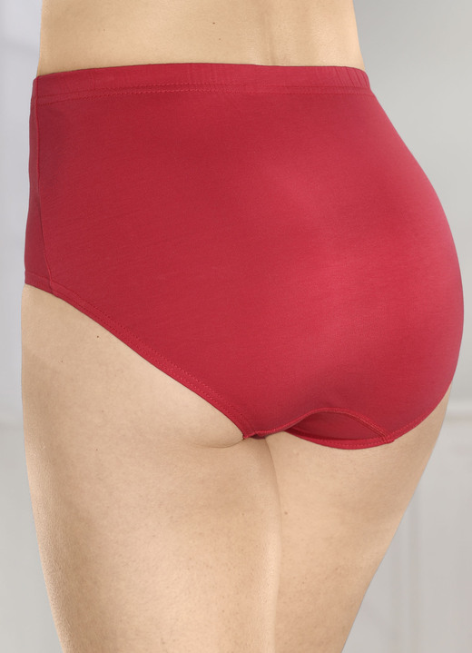 Slips - Viererpack Slips mit Gummizug im Bund Ansicht 2 Slips - Viererpack Slips mit Gummizug im Bund, in Größe 038 bis 056, in Farbe ROT Ansicht 2