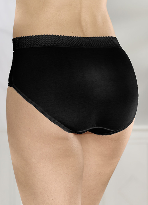 - Sechserpack Slips mit elastischen Beinabschlüssen, in Größe 038 bis 056, in Farbe 2X GRAU MELIERT, 2X WEISS, 2X SCHWARZ Ansicht 6