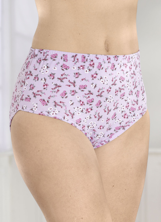 Slips - Viererpack Slips mit Floraldessin, in Größe 038 bis 056, in Farbe FLIEDER-ROSÉ-BUNT Ansicht 2