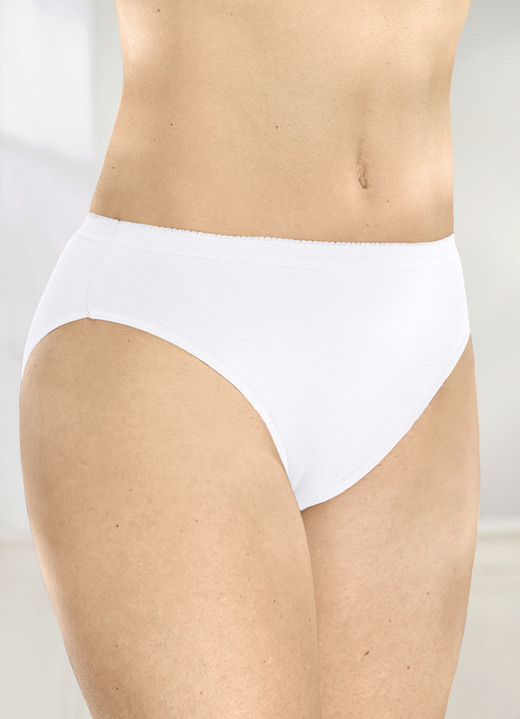 - Viererpack Slips mit elastischen Abschlüssen, in Größe 036 bis 048, in Farbe 2X LACHS, 2X WEISS Ansicht 4