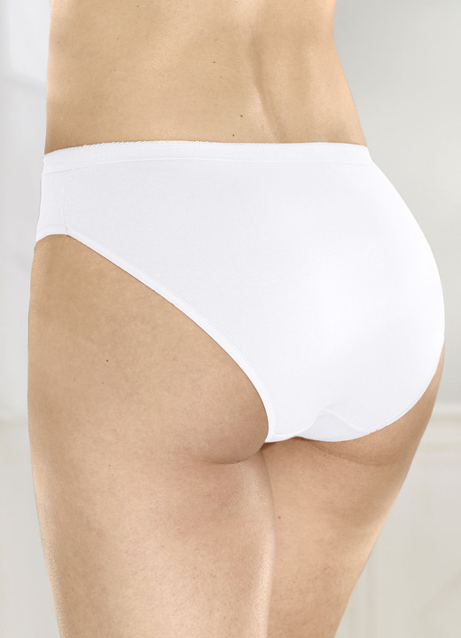 - Viererpack Slips mit elastischen Abschlüssen, in Größe 036 bis 048, in Farbe 2X LACHS, 2X WEISS Ansicht 3