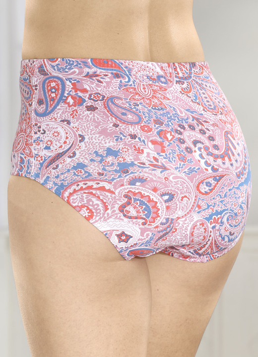 Slips - Fünferpack Slips mit farbharmonischem Druckdessin Ansicht 2 Slips - Fünferpack Slips mit farbharmonischem Druckdessin, in Größe 038 bis 056, in Farbe ROSÉ-LACHS-BUNT Ansicht 2