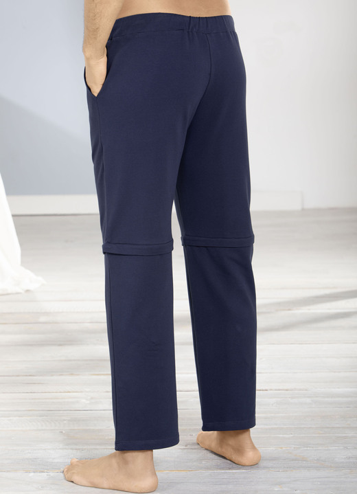 Wäsche - Schlaf-und Freizeithose mit verschiedenen Tragevarianten, in Größe 046 bis 062, in Farbe MARINE Ansicht 2