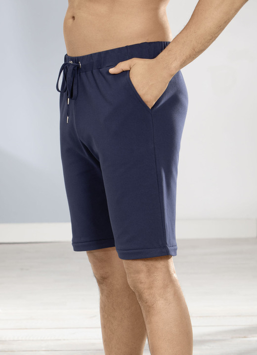 Wäsche - Schlaf-und Freizeithose mit verschiedenen Tragevarianten, in Größe 046 bis 062, in Farbe MARINE Ansicht 3