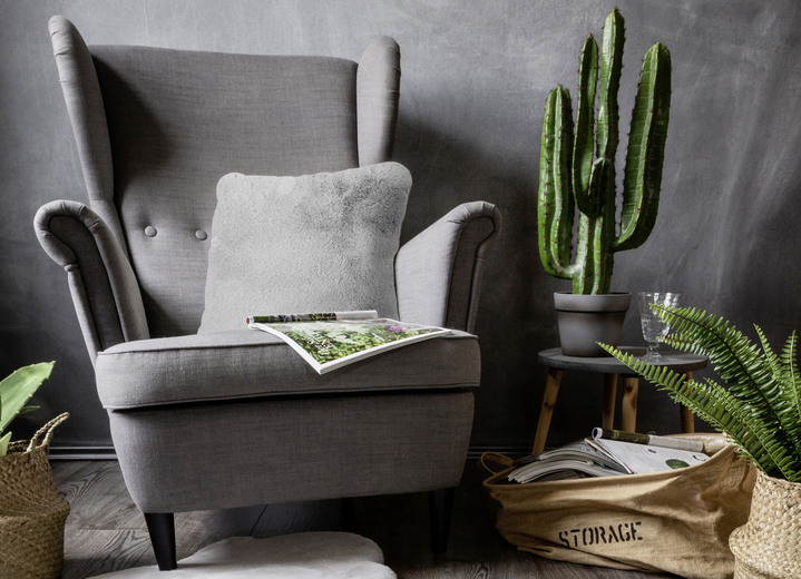 Dekokissen & Hüllen - Kuschelige Wohnaccessoire, in Größe 101 (Fellform, 55x 80 cm) bis 405 (Sitzkissen, 40x 40 cm), in Farbe WEISS Ansicht 5