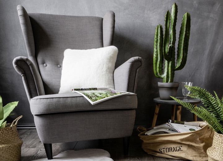 Dekokissen & Hüllen - Kuschelige Wohnaccessoire, in Größe 101 (Fellform, 55x 80 cm) bis 405 (Sitzkissen, 40x 40 cm), in Farbe WEISS Ansicht 36