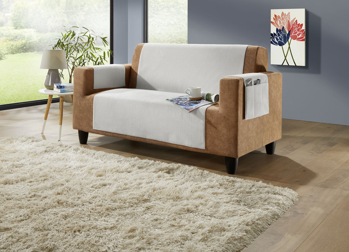 Sessel- & Sofaüberwürfe - Wohnaccessoires mit Anti-Rutsch-Beschichtung, in Größe 101 (Sesselschoner, 50x140 cm) bis 924 (Kissenbezug, 40x 80 cm), in Farbe GRÜN Ansicht 9