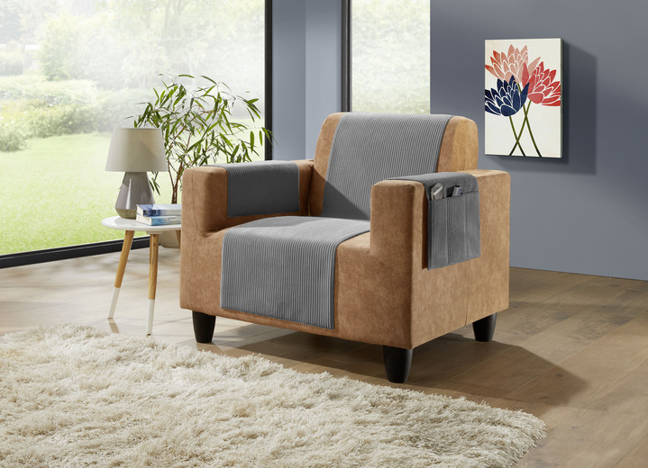 Wohnen - Wohnaccessoires mit Anti-Rutsch-Beschichtung Ansicht 13 Wohnen - Wohnaccessoires mit Anti-Rutsch-Beschichtung, in Größe 101 (Sesselschoner, 50x140 cm) bis 924 (Kissenbezug, 40x 80 cm), in Farbe GRÜN Ansicht 13