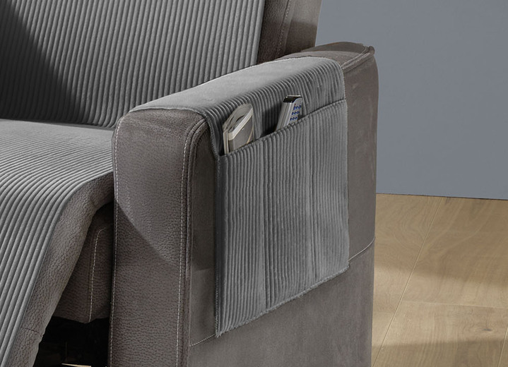Sessel- & Sofaüberwürfe - Wohnaccessoires mit Anti-Rutsch-Beschichtung, in Größe 101 (Sesselschoner, 50x140 cm) bis 924 (Kissenbezug, 40x 80 cm), in Farbe GRAU Ansicht 1