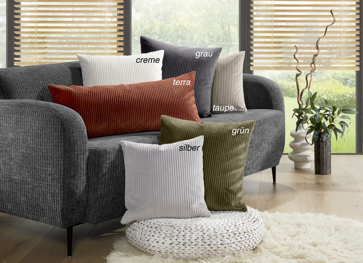 Sessel- & Sofaüberwürfe - Wohnaccessoires mit Anti-Rutsch-Beschichtung, in Größe 101 (Sesselschoner, 50x140 cm) bis 924 (Kissenbezug, 40x 80 cm), in Farbe GRÜN Ansicht 2