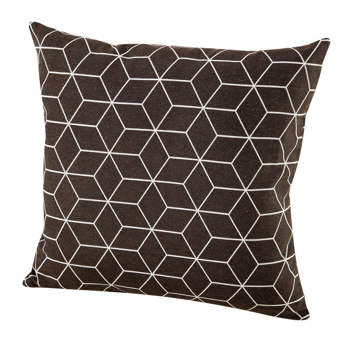 Dekokissen & Hüllen - Moderne Kissenbezüge in Jacquard-Qualität, in Größe 105 (40x40 cm) bis 110 (50x50 cm), in Farbe TAUPE Ansicht 9