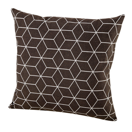 Dekokissen & Hüllen - Moderne Kissenbezüge in Jacquard-Qualität, in Größe 105 (40x40 cm) bis 110 (50x50 cm), in Farbe TAUPE – Farbe BRAUN – Ansicht 