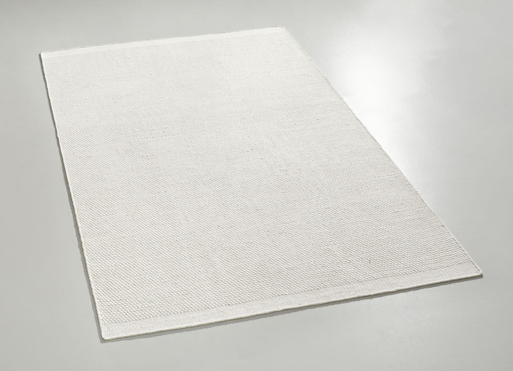 Modern - Brücken und Teppiche aus feuchtigkeitsregulierender Naturfaser Ansicht 2 Modern - Brücken und Teppiche aus feuchtigkeitsregulierender Naturfaser, in Größe 100 (Brücke, 60x 90 cm) bis 289 (Teppich, 240x290 cm), in Farbe NATURWEISS Ansicht 2