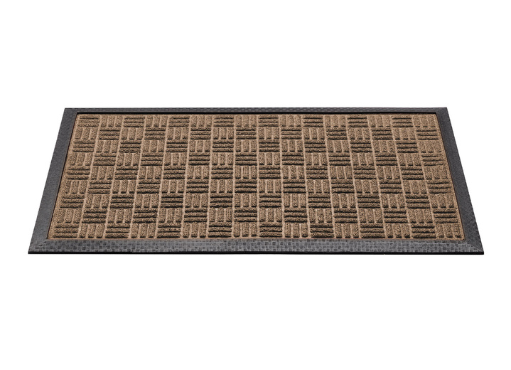 Fußmatten - Fußmatte mit rutschhemmender Gummi-Rückseite, in Farbe BEIGE Ansicht 1