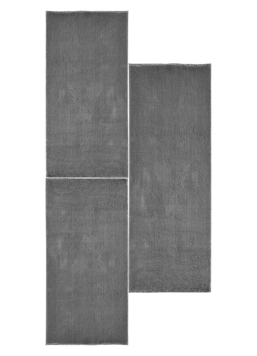 Modern - Brücken und Teppiche mit Anti-Rutschbeschichtung Ansicht 34 Modern - Brücken und Teppiche mit Anti-Rutschbeschichtung, in Größe 103 (Brücke, 80x 80 cm) bis 315 (Bettumrandung 2x 60x110 + 1x 80x200 cm ), in Farbe ANTHRAZIT Ansicht 34