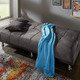 Schlafsofas - Schlafsofa mit Bettkasten und Dekokissen, in Farbe CREME – Farbe ANTHRAZIT – Ansicht 2