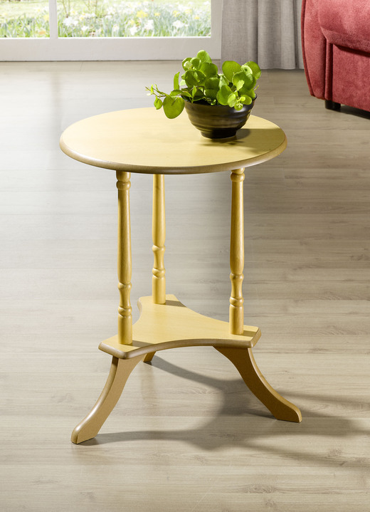 Tische - Teilmassiver Beistelltisch, in Farbe KIRSCHBAUM Ansicht 3