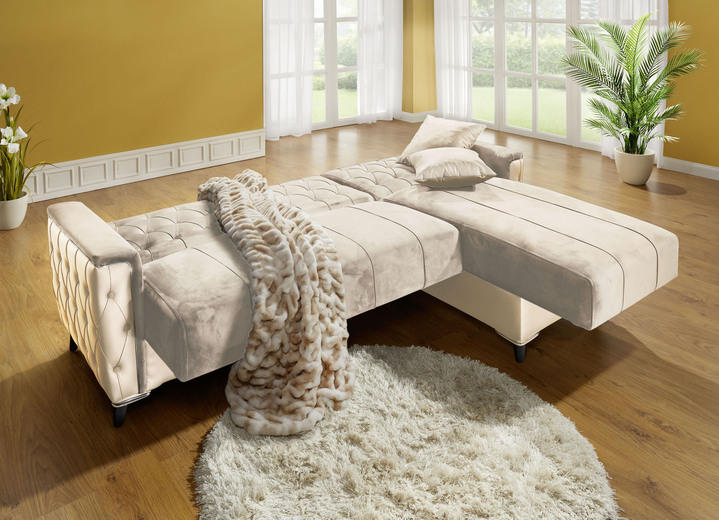 Sessel - Polstermöbel mit Bettkasten und Liegefunktion, in Farbe CREME, in Ausführung Sessel mit Funktion Ansicht 7