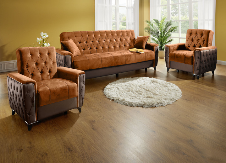 Sessel - Polstermöbel mit Bettkasten und Liegefunktion, in Farbe CREME, in Ausführung Sessel mit Funktion Ansicht 19