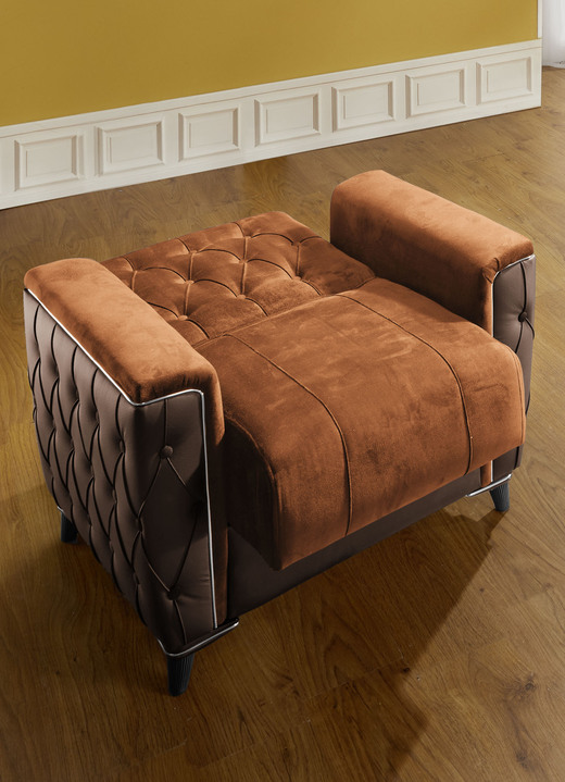 Sessel - Polstermöbel mit Bettkasten und Liegefunktion, in Farbe CREME, in Ausführung Sessel mit Funktion Ansicht 20