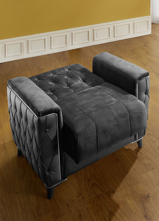 Sessel - Polstermöbel mit Bettkasten und Liegefunktion, in Farbe CREME, in Ausführung Sessel mit Funktion Ansicht 17