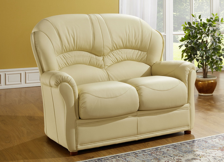 Sessel - Polstermöbel mit Bezug aus echtem Leder, in Farbe TAUPE, in Ausführung Ledersessel Ansicht 5