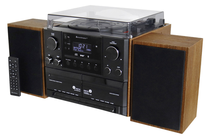 Nostalgiegeräte - Nostalgie-Stereoanlage mit Fernbedienung, in Farbe SCHWARZ Ansicht 4