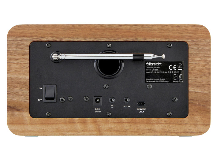 - Digital-Radio mit großem Farbdisplay, in Farbe BRAUN Ansicht 3