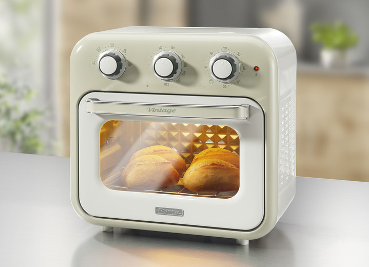 Heißluftfritteusen - Ariete 2-in-1 Heißluft-Ofen im Vintage-Design, in Farbe CREME Ansicht 1