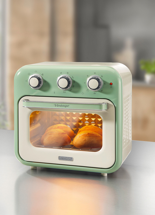 Heißluftfritteusen - Ariete 2-in-1 Heißluft-Ofen im Vintage-Design, in Farbe GRÜN Ansicht 1