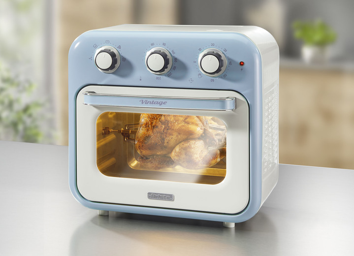 - Ariete 2-in-1 Heißluft-Ofen im Vintage-Design, in Farbe BLAU Ansicht 2