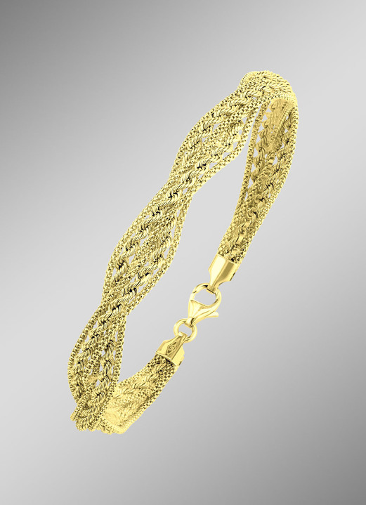 - Diamantiertes Kordelketten-Armband, in Farbe  Ansicht 1